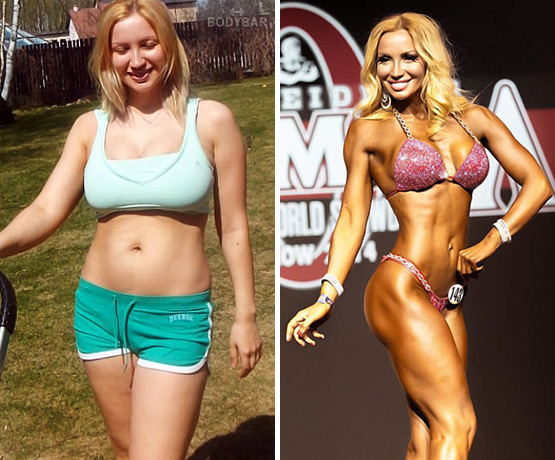 Екатерина Красавина, фитнес-бикини, фото до и после